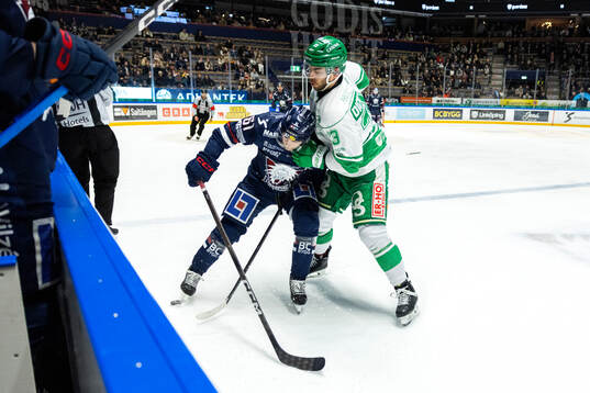 Linköpings Markus Ljungh och Rögles Josh Dickinson