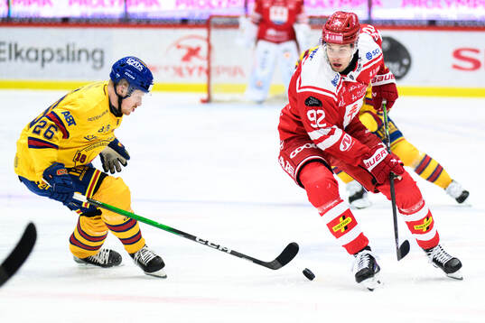 Djurgårdens Samuel Solem och Timrås Anton Lundmark