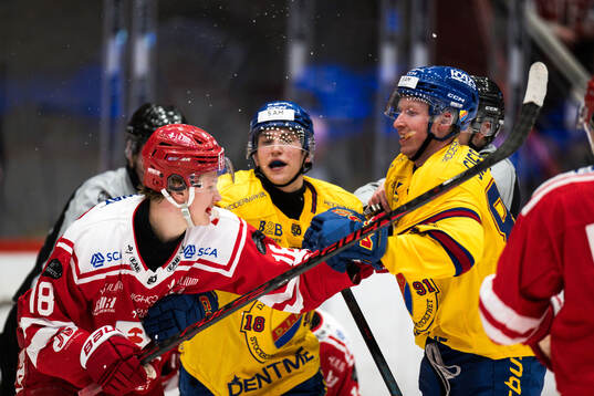 Timrås Eddie Genborg och Djurgårdens Colby Sissons