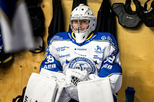 Leksands målvakt Filip Larsson