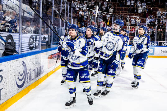 Leksands spelarna jublar
