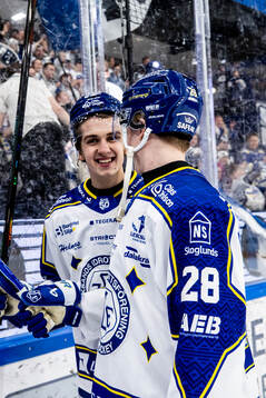 Leksands August Lissel och Victor Johansson jubel