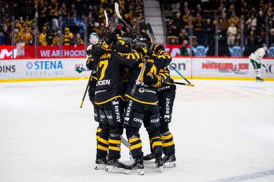 Skellefteås Pär Lindholm jublar med lagkamrater