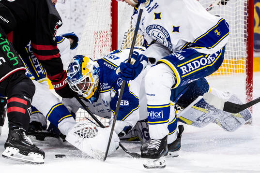 Leksands målvakt Marcus Gidlöf