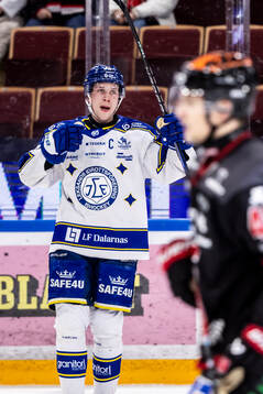 Leksands Lukas Vejdemo jubel 1-0