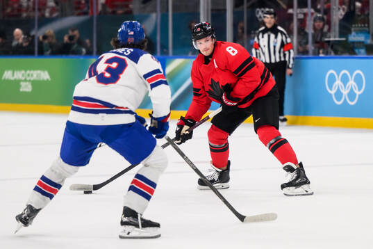 Cale Makar of Canada in the men's ice hockey final between