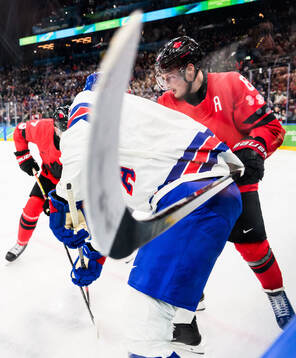 Cale Makar of Canada in the men's ice hockey final between