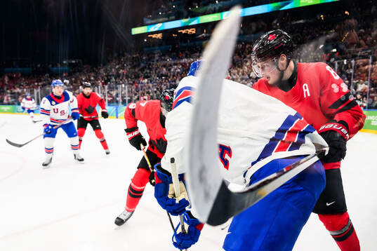 Cale Makar of Canada in the men's ice hockey final between