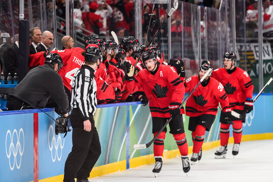 Cale Makar of Canada celebrates