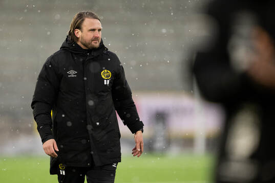 Elfsborgs manager Björn Hamberg jublar