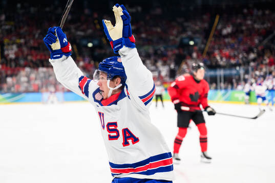 Matt Boldy of USA celebrates