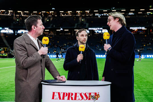 Expressens programledare Jonas Dahlquist, Noah Bachner och