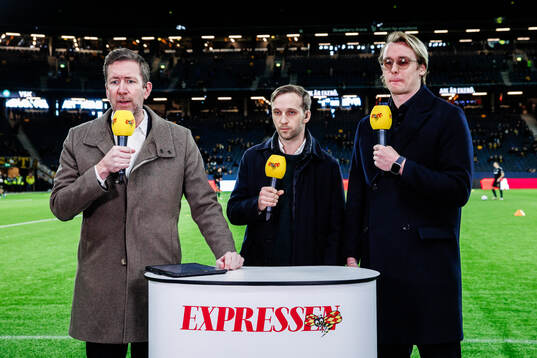 Expressens programledare Jonas Dahlquist, Noah Bachner och