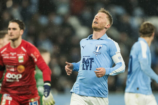 Malmö FFs Anders Christiansen deppar