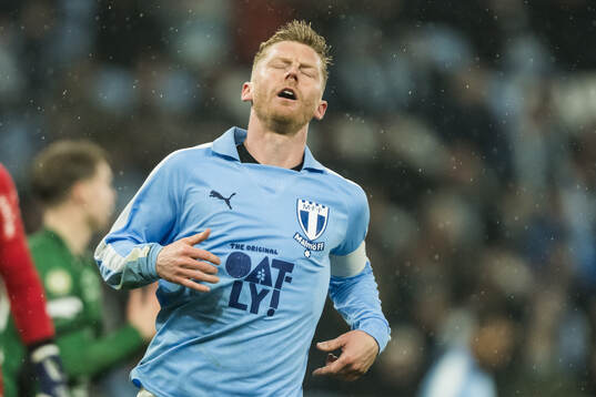 Malmö FFs Anders Christiansen deppar