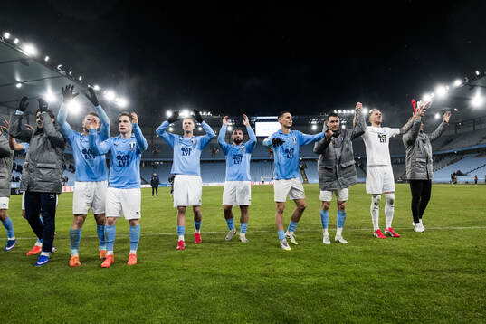 Malmö FFs spelare jublar