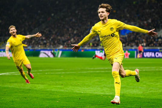Håkon Evjen of Bodø/Glimt celebrates