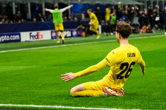 Håkon Evjen of Bodø/Glimt celebrates