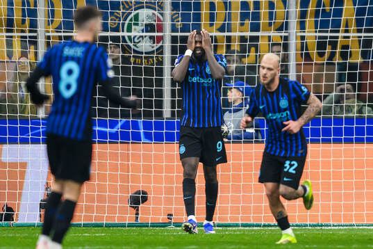 Marcus Thuram of Inter looks dejected