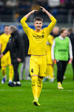 Odin Bjørtuft of Bodø/Glimt celebrates