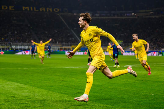 Håkon Evjen of Bodø/Glimt celebrates