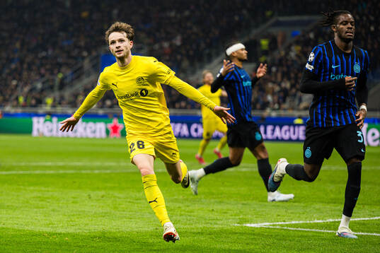 Håkon Evjen of Bodø/Glimt celebrates
