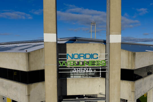 Exteriör av Nordic Wellness Arena