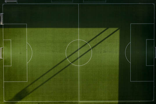 Vy från ovan av planen på Nordic Wellness Arena