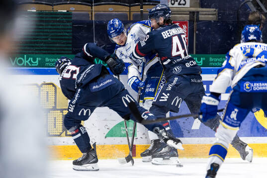 Linköpings Erik Norén och David Bernhardt mot Leksands