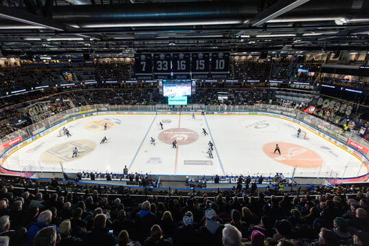 Interiör vy av Saab Arena