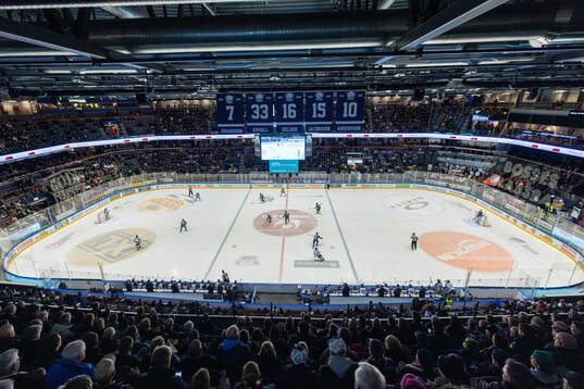Interiör vy över Saab Arena