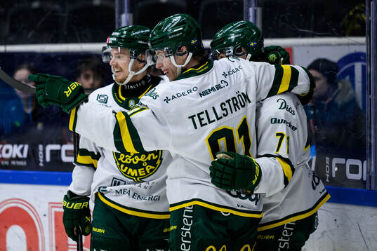 Björklövens Oscar Tellström jublar