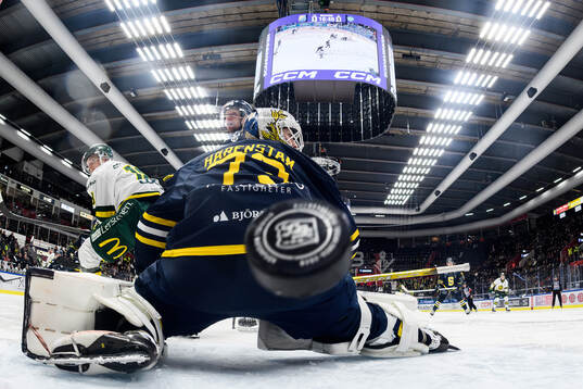 Södertäljes målvakt Love Härenstam släpper in 1-2