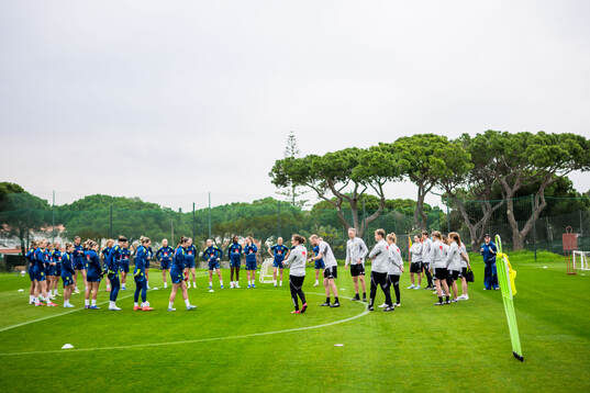 Players of the Swedish women's national football at a
