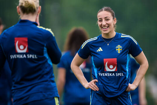 Rosa Kafaji of the Swedish women's national football at a