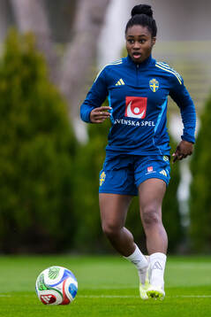 Monica Jusu Bah of the Swedish women's national football at