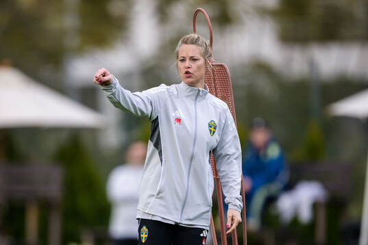 Assistant coach Johanna Almgren of the Swedish women's