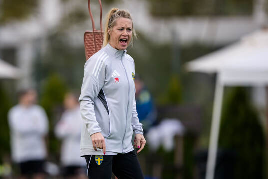 Assistant coach Johanna Almgren of the Swedish women's