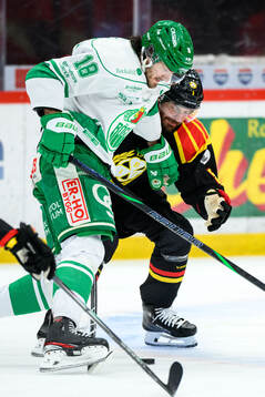 Rögles Dennis Everberg och Brynäs Michal Kempny