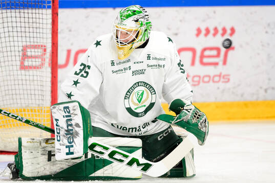 Färjestads målvakt Melker Thelin