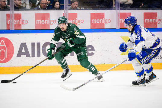 Färjestads David Tomasek och Leksands Max Veronneau
