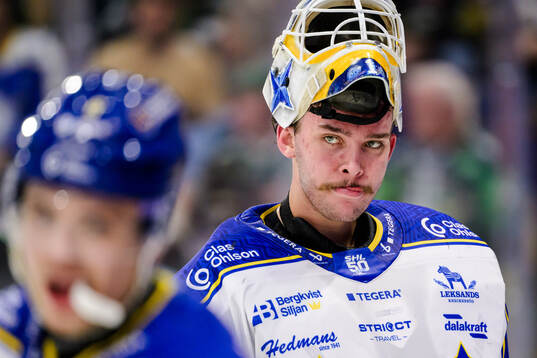 Leksands målvakt Marcus Gidlöf deppar
