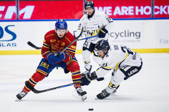 Djurgårdens Joseph Snively och HV71s Mattias Tedenby