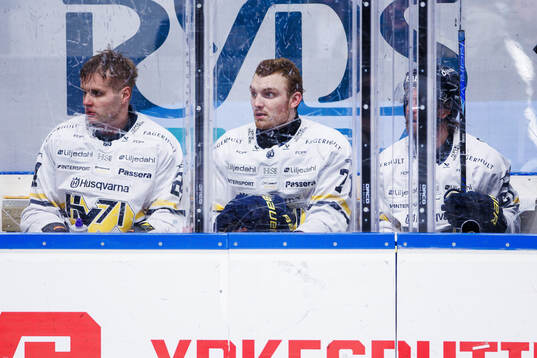 HV71s Hampus Eriksson, William Ignberg Nilsson och Mattias