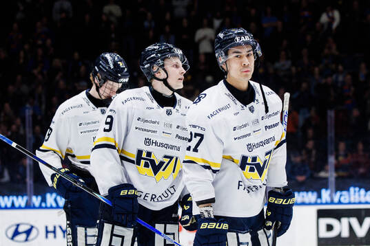 HV71s Jonathan Ang och Hugo Pettersson deppar