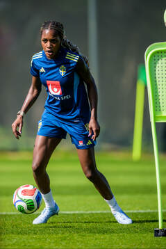 Evelyn Ijeh of the Swedish women's national football team