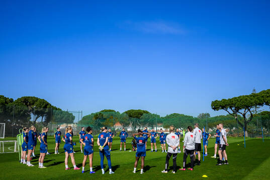 Players of the Swedish women's national football team at a