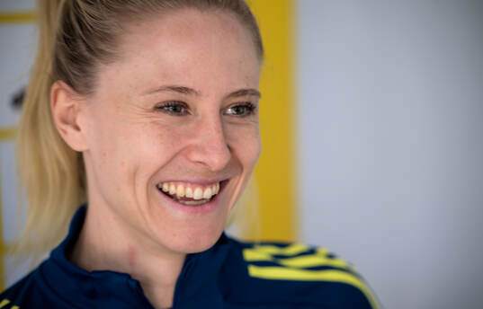 Rebecka Blomqvist of the women's national football team of