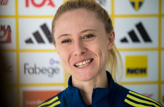 Rebecka Blomqvist of the women's national football team of