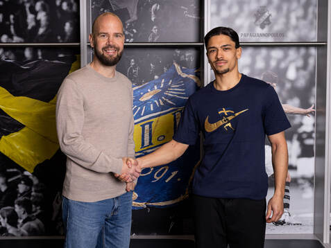 AIKs sportchef Miika Takkula och Lukas Bergquist